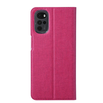 For Motorola Moto G22 ViLi DMX Series Shockproof Magnetic Flip Leather Phone Case(Rose Red) by ViLi