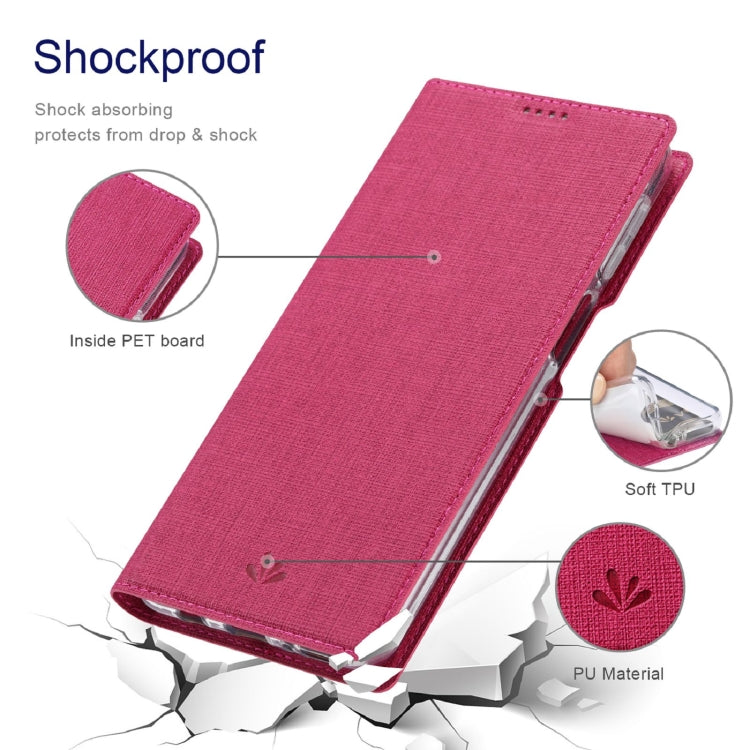 For Motorola Moto G22 ViLi DMX Series Shockproof Magnetic Flip Leather Phone Case(Rose Red) by ViLi