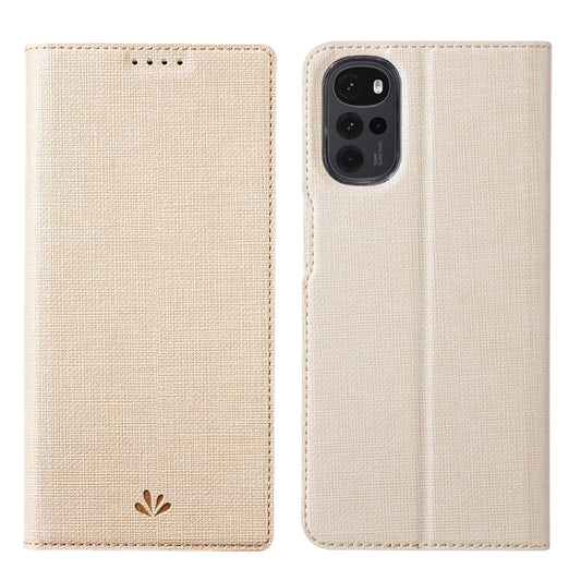 For Motorola Moto G22 ViLi DMX Series Shockproof Magnetic Flip Leather Phone Case(Gold) by ViLi