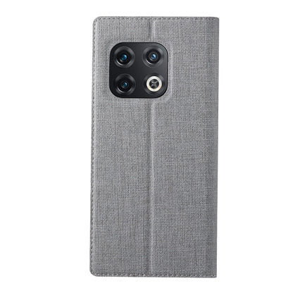 For OnePlus 10 Pro ViLi DMX Series Shockproof Magnetic Flip Leather Phone Case(Grey) by ViLi