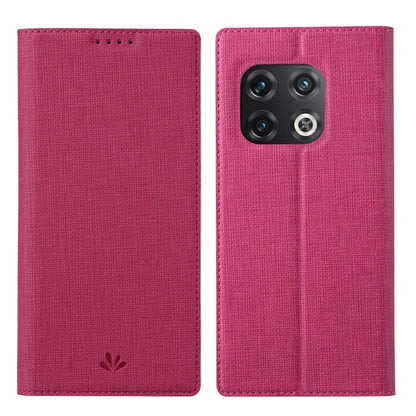For OnePlus 10 Pro ViLi DMX Series Shockproof Magnetic Flip Leather Phone Case(Rose Red) by ViLi