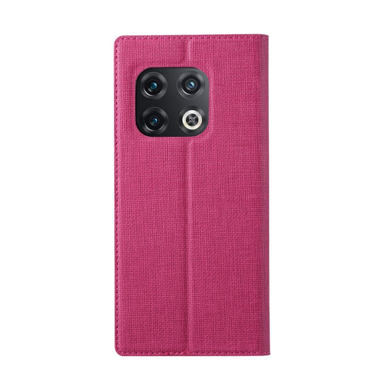 For OnePlus 10 Pro ViLi DMX Series Shockproof Magnetic Flip Leather Phone Case(Rose Red) by ViLi