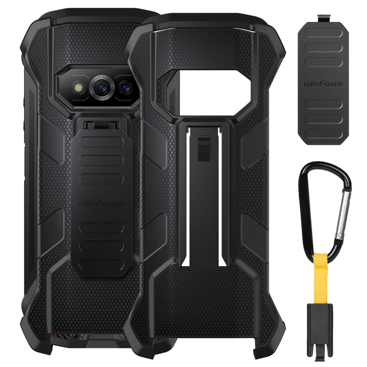 For Ulefone Power Armor 15 Ulefone Back Clip Phone Case with Carabiner (Black) by Ulefone