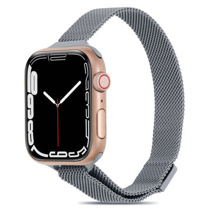Milanese Small Waist Watch Band For Apple Watch Ultra 49mm&Watch Ultra 2 49mm / Series 9&8&7 45mm / SE 3&SE 2&6&SE&5&4 44mm / 3&2&1 42mm(Space Grey) by bashfashion