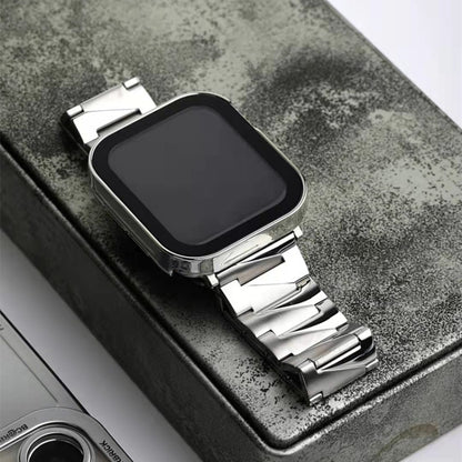 Aluminum Alloy Gear Matte Watch Band For Apple Watch Series 9&8&7 41mm / SE 3&SE 2&6&SE&5&4 40mm / 3&2&1 38mm(Silver) by bashfashion