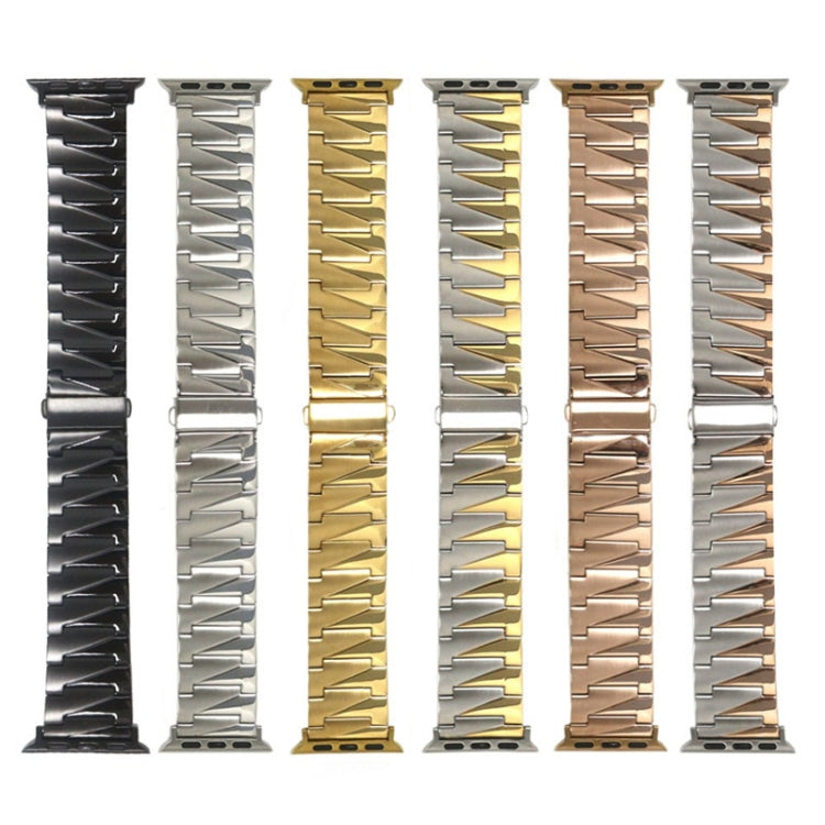 Aluminum Alloy Gear Matte Watch Band For Apple Watch Ultra 49mm&Watch Ultra 2 49mm / Series 9&8&7 45mm / SE 3&SE 2&6&SE&5&4 44mm / 3&2&1 42mm(Silver Rose Gold) by bashfashion