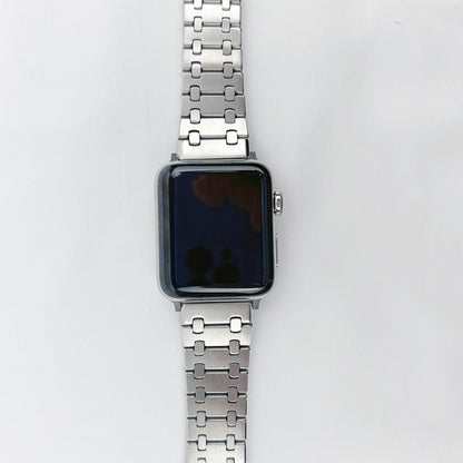 Oak Three Strains Metal Watch Band For Apple Watch Ultra 49mm&Watch Ultra 2 49mm / Series 9&8&7 45mm / SE 3&SE 2&6&SE&5&4 44mm / 3&2&1 42mm by bashfashion