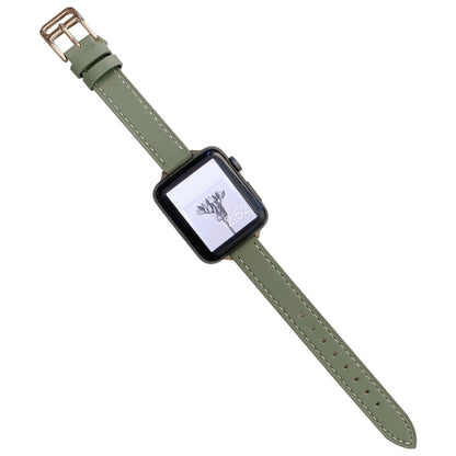 Plain Leather Watch Band For Apple Watch Ultra 49mm&Watch Ultra 2 49mm / Series 9&8&7 45mm / SE 3&SE 2&6&SE&5&4 44mm / 3&2&1 42mm(H) by bashfashion