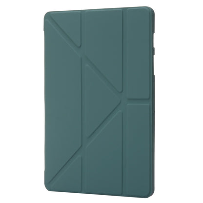 For Samsung Galaxy Tab S8 / S7 Deformation Silicone Leather Tablet Case(Dark Green) by bashfashion