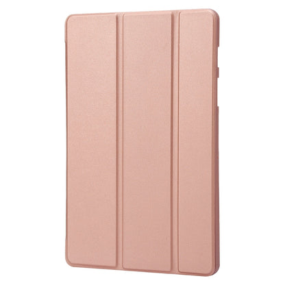 For Samsung Galaxy Tab S8+ / S7+ 3-Fold Holder Silicone Leather Tablet Case(Rose Gold) by bashfashion