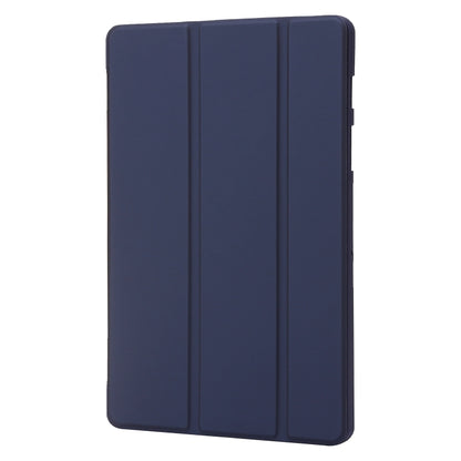 For Samsung Galaxy Tab S8+ / S7+ 3-Fold Holder Silicone Leather Tablet Case(Dark Blue) by bashfashion
