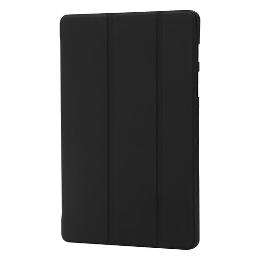 For Samsung Galaxy Tab S8+ / S7+ 3-Fold Holder Silicone Leather Tablet Case(Black) by bashfashion