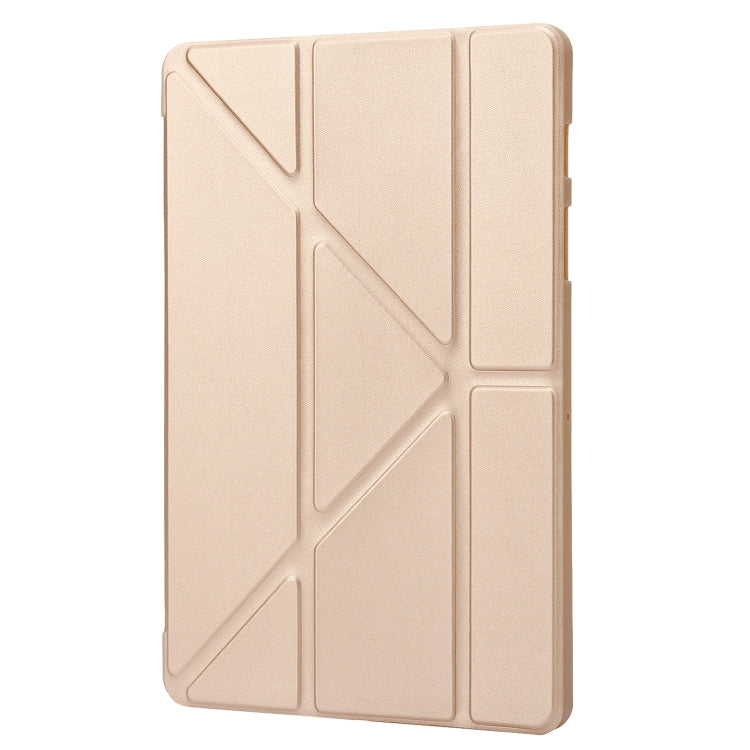For Samsung Galaxy Tab S8+ / S7+ Deformation Silicone Leather Tablet Case(Gold) by bashfashion
