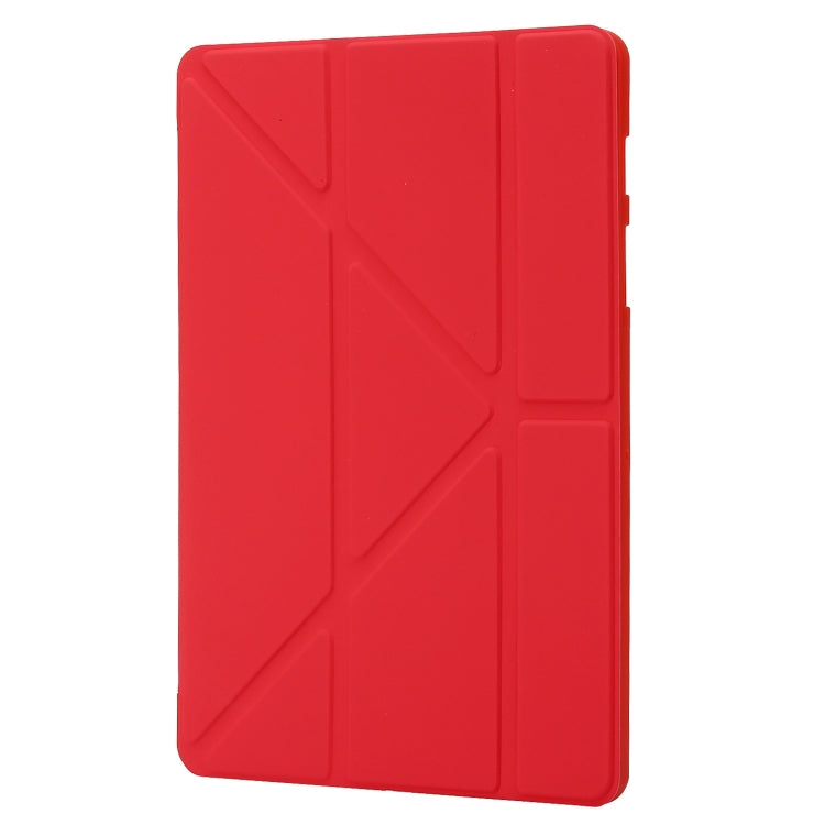 For Samsung Galaxy Tab S8+ / S7+ Deformation Silicone Leather Tablet Case(Red) by bashfashion