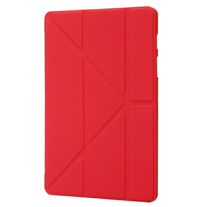 For Samsung Galaxy Tab S8+ / S7+ Deformation Silicone Leather Tablet Case(Red) by bashfashion