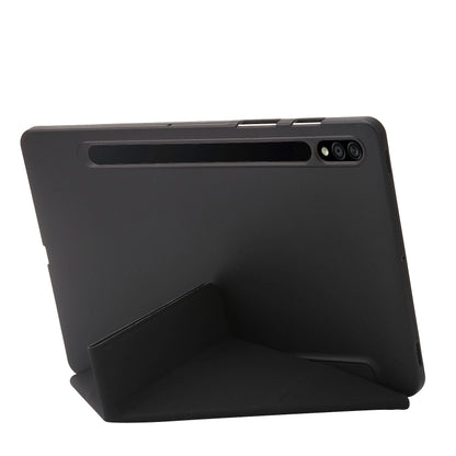 For Samsung Galaxy Tab S8+ / S7+ Deformation Silicone Leather Tablet Case(Black) by bashfashion