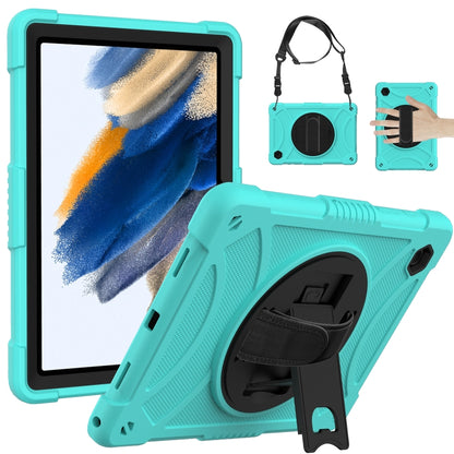 For Samsung Galaxy Tab A8 10.5 2021 Rotary Grab Silicone + PC Tablet Case(Mint Green) by bashfashion