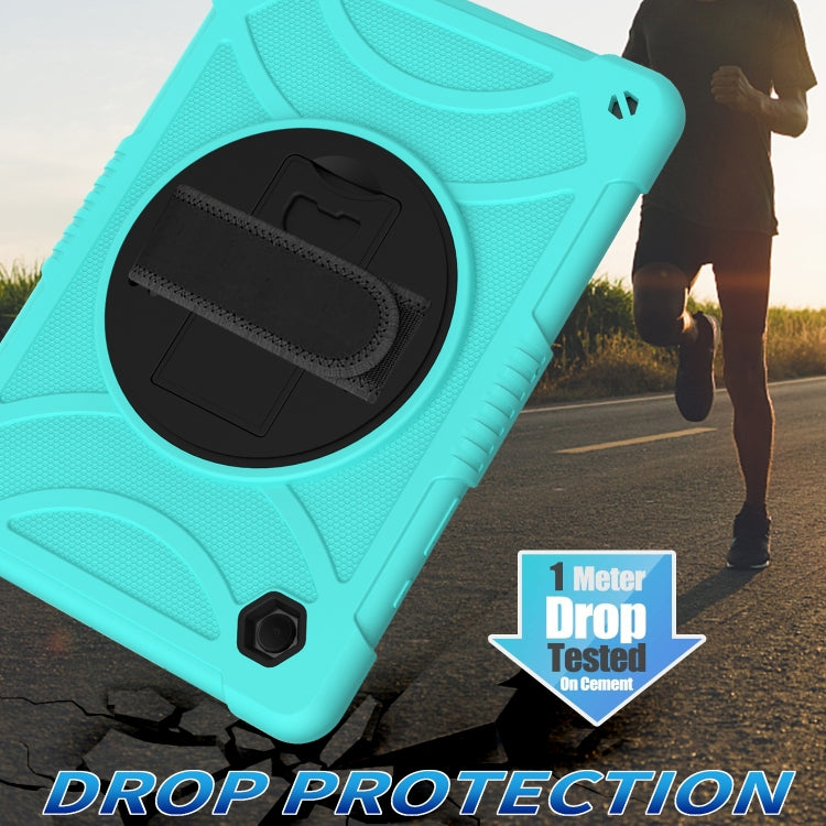 For Samsung Galaxy Tab A8 10.5 2021 Rotary Grab Silicone + PC Tablet Case(Mint Green) by bashfashion