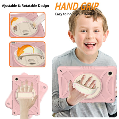 For Samsung Galaxy Tab A8 10.5 2021 Rotary Grab Silicone + PC Tablet Case(Rose Gold) by bashfashion