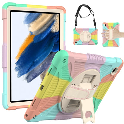 For Samsung Galaxy Tab A8 10.5 2021 Rotary Grab Silicone + PC Tablet Case(Colorful) by bashfashion