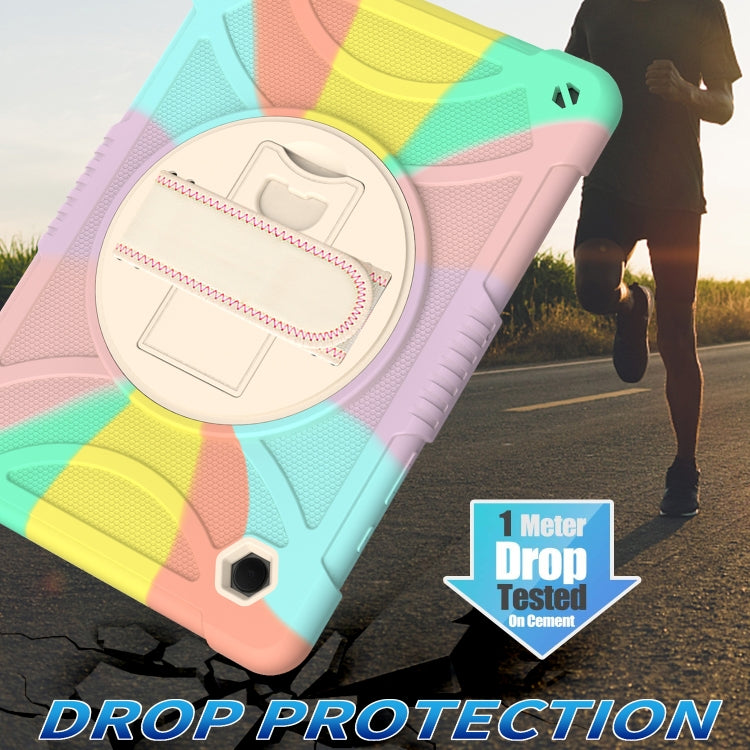 For Samsung Galaxy Tab A8 10.5 2021 Rotary Grab Silicone + PC Tablet Case(Colorful) by bashfashion