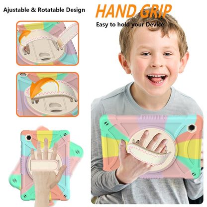 For Samsung Galaxy Tab A8 10.5 2021 Rotary Grab Silicone + PC Tablet Case(Colorful) by bashfashion