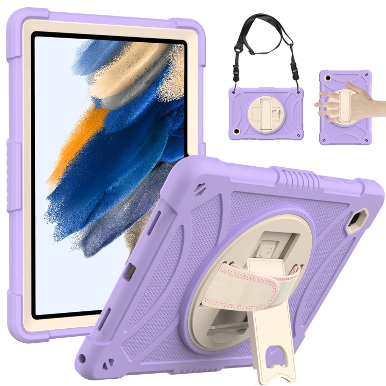 For Samsung Galaxy Tab A8 10.5 2021 Rotary Grab Silicone + PC Tablet Case(Purple) by bashfashion