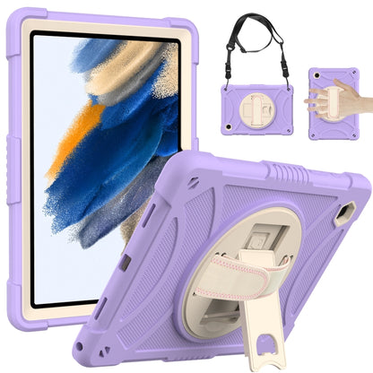 For Samsung Galaxy Tab A8 10.5 2021 Rotary Grab Silicone + PC Tablet Case(Purple) by bashfashion