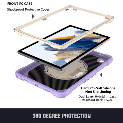 For Samsung Galaxy Tab A8 10.5 2021 Rotary Grab Silicone + PC Tablet Case(Purple) by bashfashion