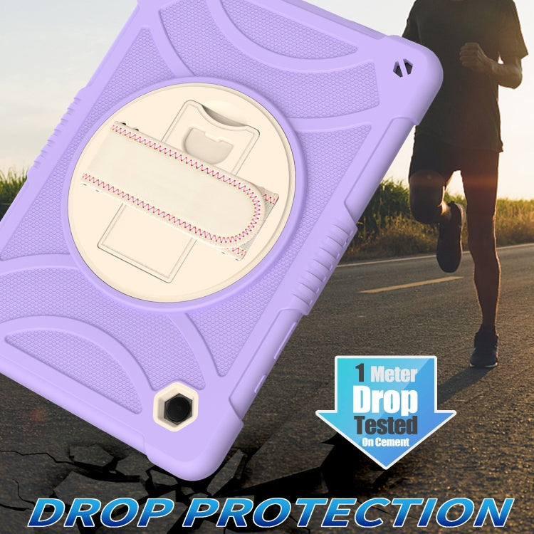 For Samsung Galaxy Tab A8 10.5 2021 Rotary Grab Silicone + PC Tablet Case(Purple) by bashfashion