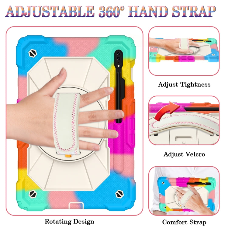 For Samsung Galaxy Tab S8 / Tab S7 Contrast Color Robot Silicone + PC Tablet Case(Colorful Blue) by bashfashion