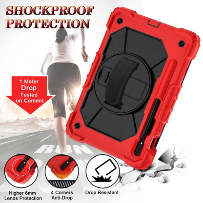 For Samsung Galaxy Tab S8 / Tab S7 Contrast Color Robot Silicone + PC Tablet Case(Red+Black) by bashfashion