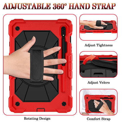 For Samsung Galaxy Tab S8 / Tab S7 Contrast Color Robot Silicone + PC Tablet Case(Red+Black) by bashfashion