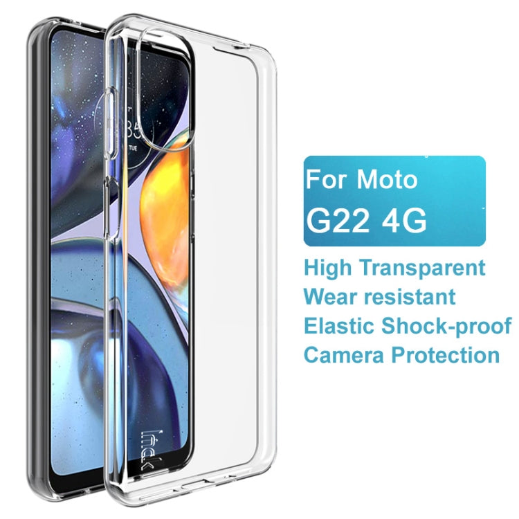 For Motorola Moto G22 4G IMAK UX-5 Series Transparent TPU Phone Case(Transparent) by imak