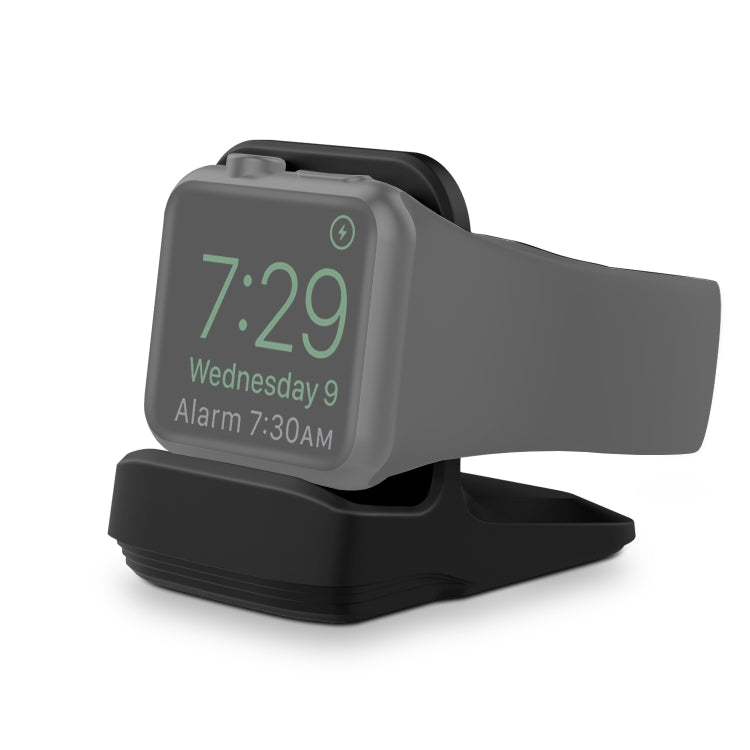 Silicone Charging Holder for Apple Watch(Black) by bashfashion