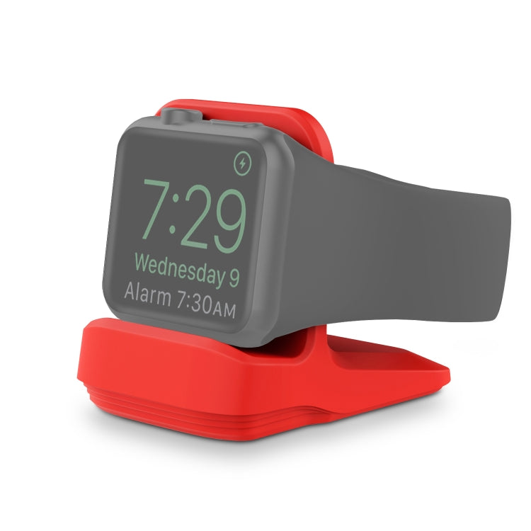 Silicone Charging Holder for Apple Watch(Red) by bashfashion