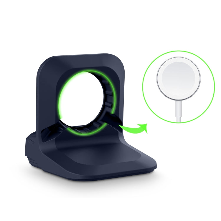 Silicone Charging Holder for Apple Watch(Midnight Blue) by bashfashion