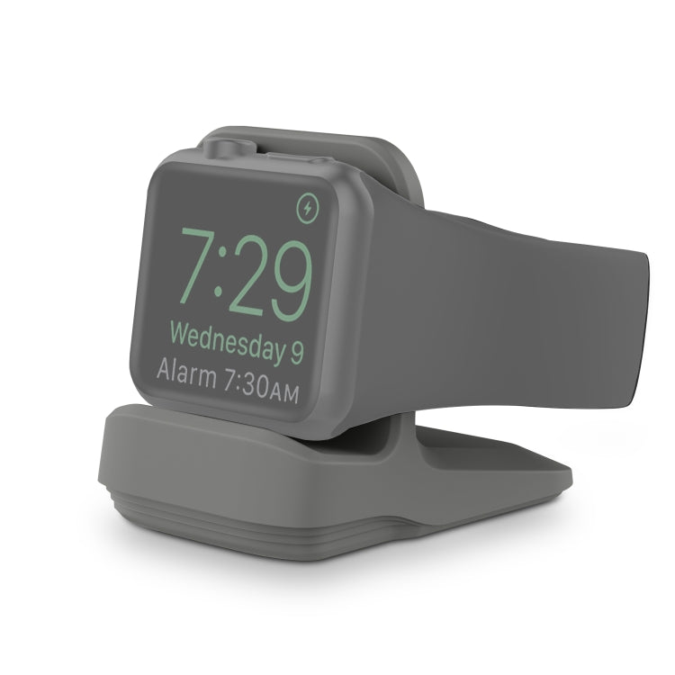Silicone Charging Holder for Apple Watch(Grey) by bashfashion