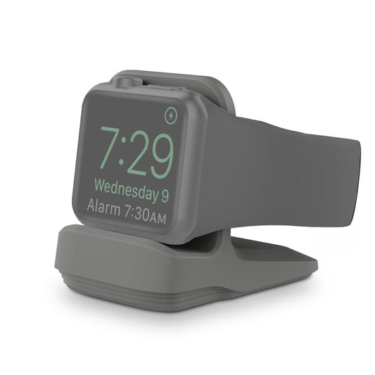 Silicone Charging Holder for Apple Watch(Grey) by bashfashion
