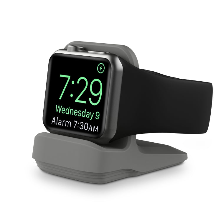 Silicone Charging Holder for Apple Watch(Grey) by bashfashion