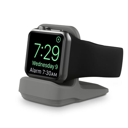 Silicone Charging Holder for Apple Watch(Grey) by bashfashion