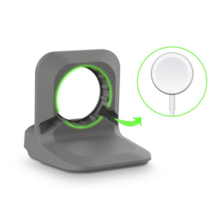 Silicone Charging Holder for Apple Watch(Grey) by bashfashion