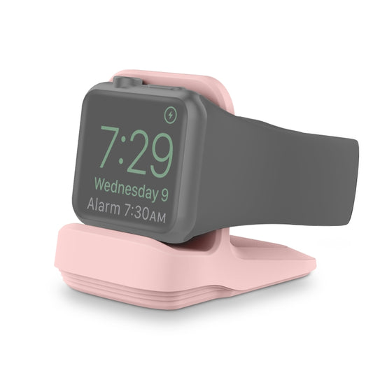 Silicone Charging Holder for Apple Watch(Pink) by bashfashion