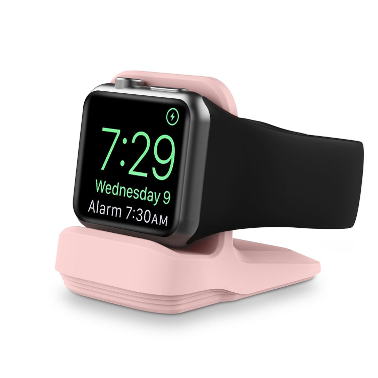 Silicone Charging Holder for Apple Watch(Pink) by bashfashion