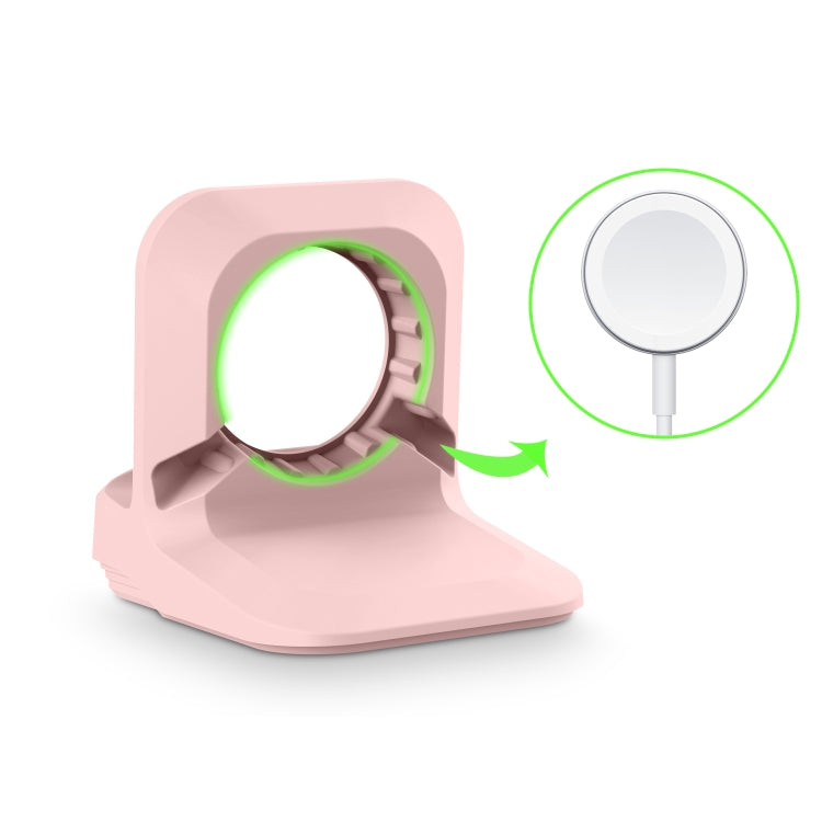 Silicone Charging Holder for Apple Watch(Pink) by bashfashion
