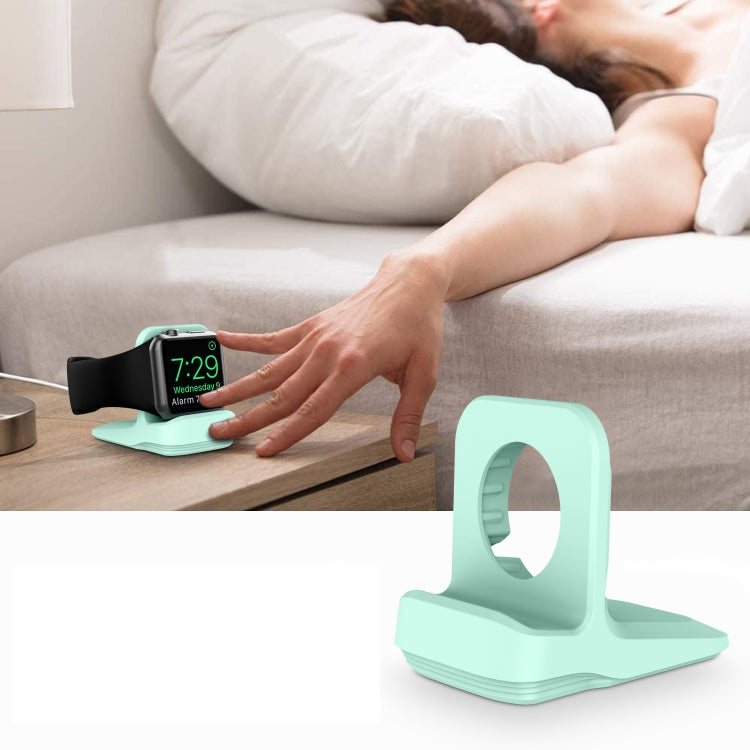 Silicone Charging Holder for Apple Watch(Mint Green) by bashfashion