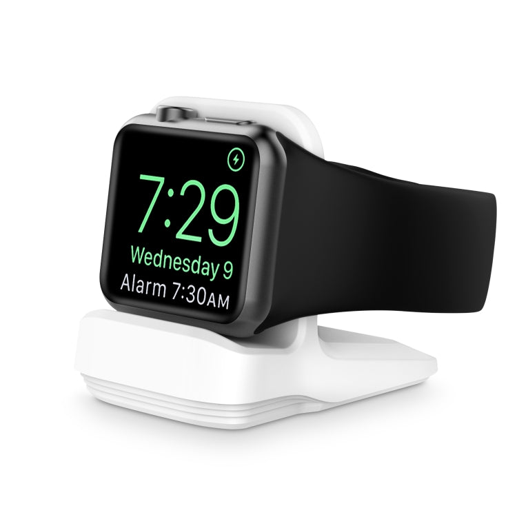 Silicone Charging Holder for Apple Watch(White) by bashfashion