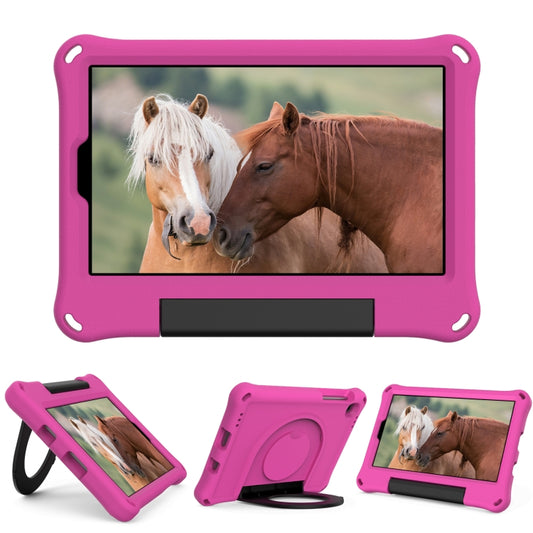 For Samsung Galaxy Tab A7 Lite EVA Handle Holder Tablet Case(Rose Red) by bashfashion