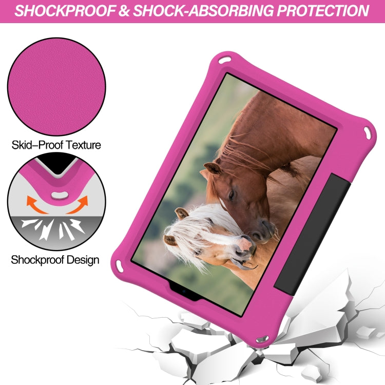 For Samsung Galaxy Tab A7 Lite EVA Handle Holder Tablet Case(Rose Red) by bashfashion