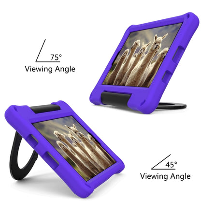 For Samsung Galaxy Tab A7 Lite EVA Handle Holder Tablet Case(Purple) by bashfashion